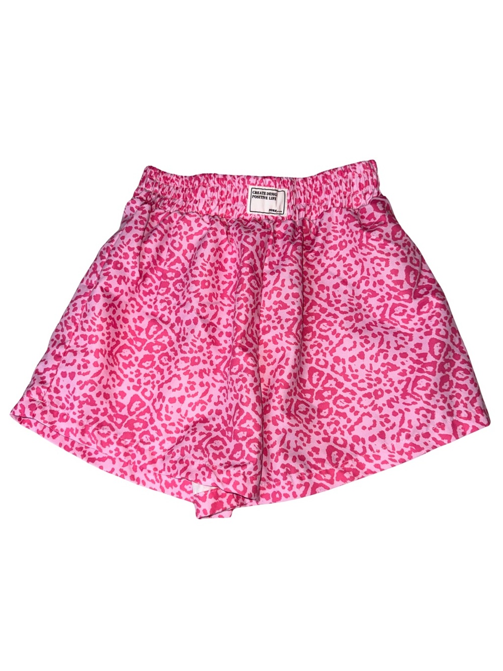 Pink Leopard Print Women’s Boxer Style Shorts